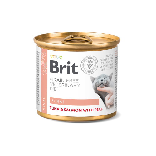 Влажный корм Brit VetDiets Renal для кошек с хронической почечной недостаточностью 200 г