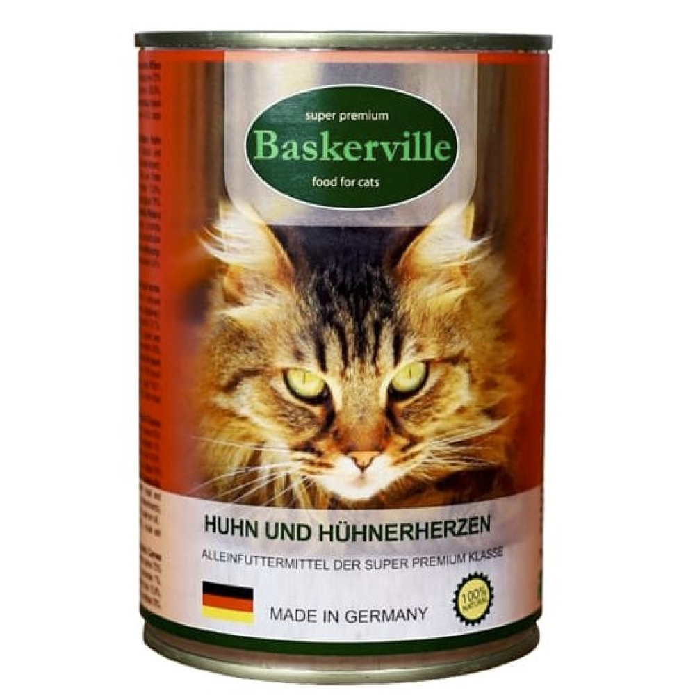 Консерва для кошек Baskerville (Баскервиль) курица с сердечками 400 (г)