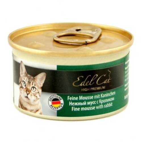 Вологий корм для кішок Edel Cat 85 г (мус із кроликом)