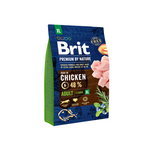 Сухой корм Brit Premium Dog Adult XL для взрослых собак гигантских пород со вкусом курицы 3 кг