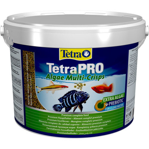 Корм TetraPRO Algae Multi-Crisps для акваріумних травоїдних риб з овочами в чіпсах 10 л (1.9 кг)