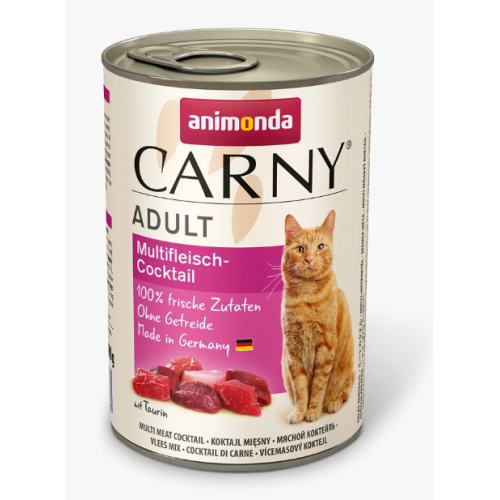 Консерва Animonda Carny Adult Multi-Meat Cocktail для котов, с говядиной, курицей и дичю, 400г