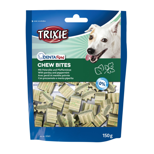 Ласощі для собак Trixie Denta Fun Chew Bites з петрушкою та мʼятою 150 г