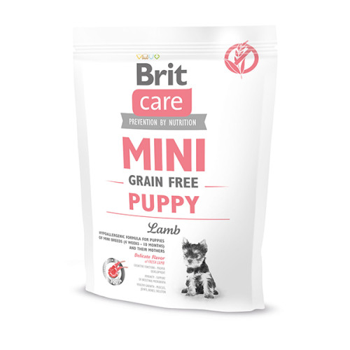 Сухой корм Brit Care Mini Grain Free Puppy Lamb для щенков миниатюрных пород с ягненком 400 гр