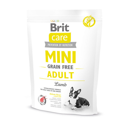Сухой корм Brit Care Mini Grain Free Adult Lamb для взрослых собак миниатюрных пород с ягненком 400 гр