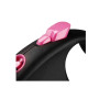 Повідець-рулетка для собак Flexi BLACK DESIGN зі стрічкою М 5 м/20 кг (рожева)