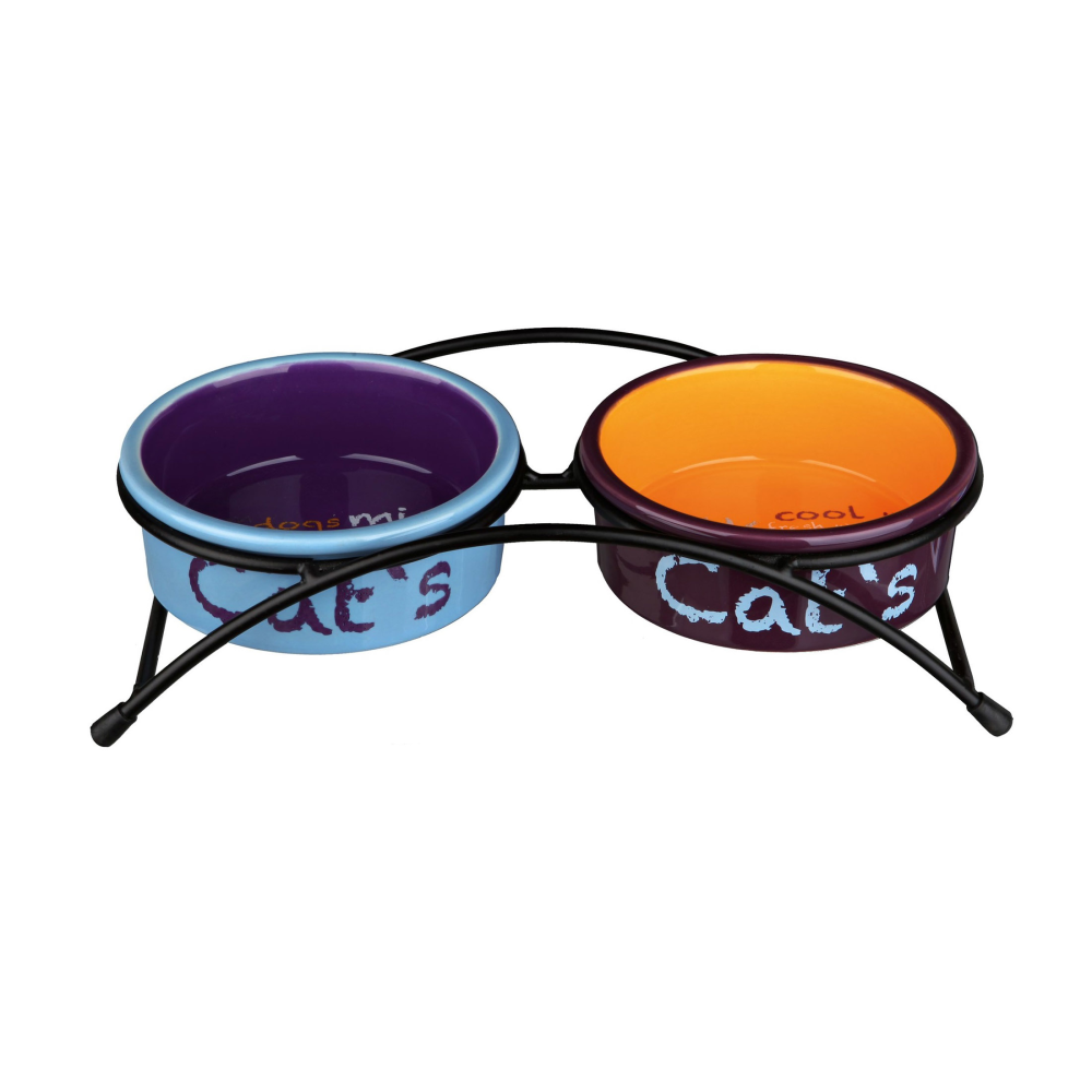 Подставка с мисками из керамики для кошек Trixie Eat on Feet 300 мл