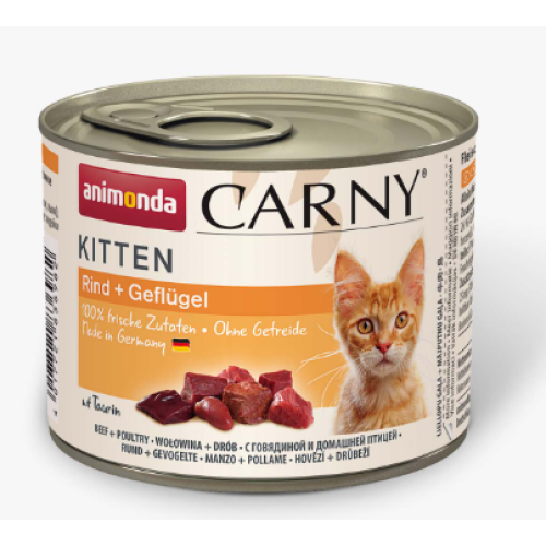 Консерва Animonda Carny Kitten Poultry + Beef, для котят с птицей и говядиной 200 (г)