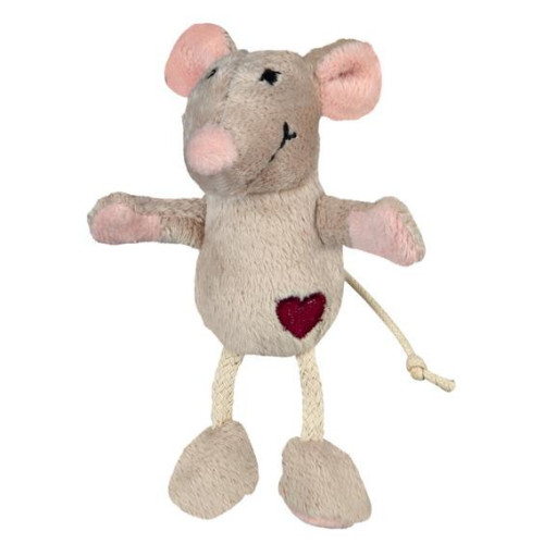 Іграшка для котів Trixie Мишка з серцем, 11 см