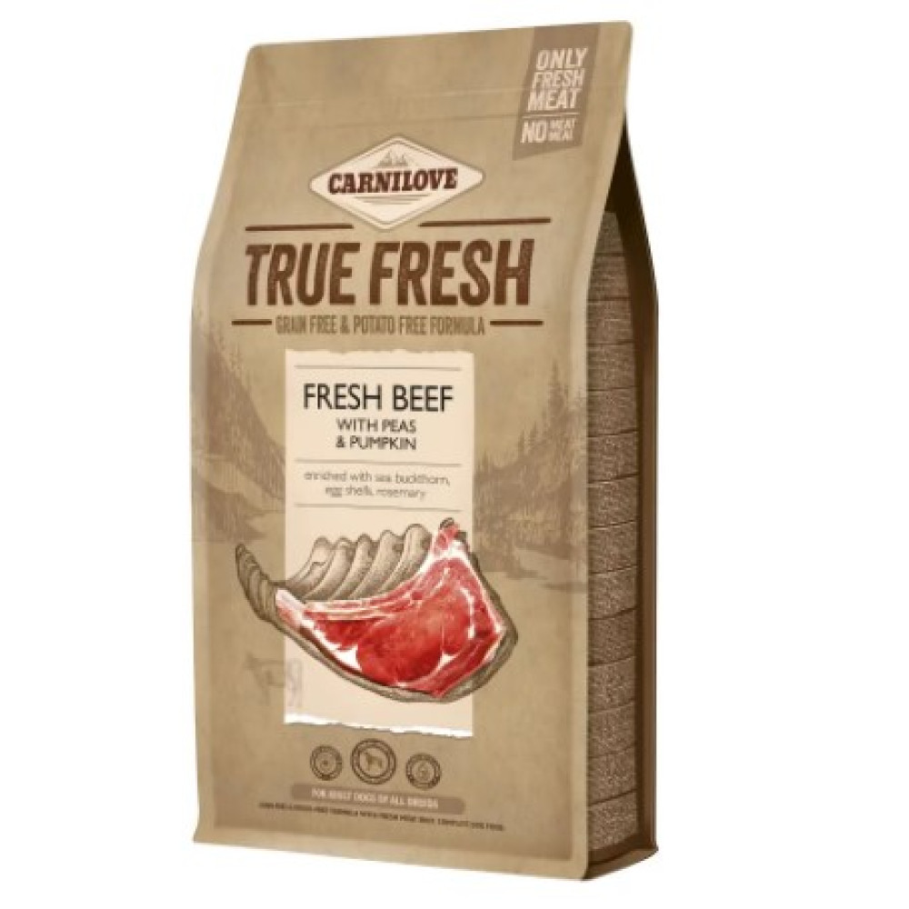 Сухий корм для дорослих собак усіх порід Carnilove True Fresh BEEF for Adult dogs 4 кг (яловичина)
