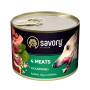 Влажный корм для собак Savory 4 вида мяса 800 (г)
