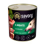 Влажный корм для собак Savory 4 вида мяса 400 (г)
