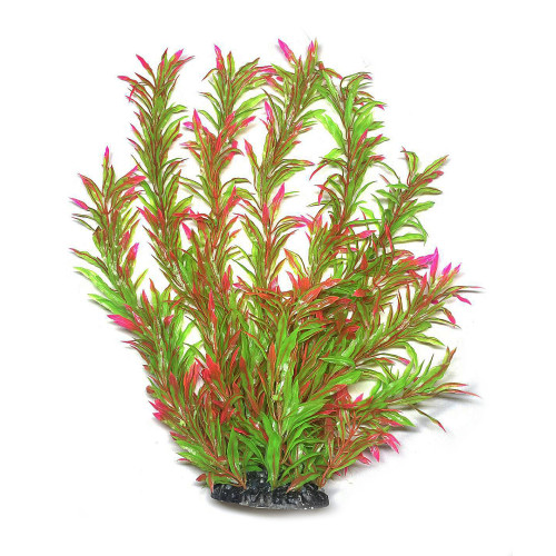 Искусственное растение для аквариума Aquatic Plants "Hygrophila" салатово-розовое пышное 40 см