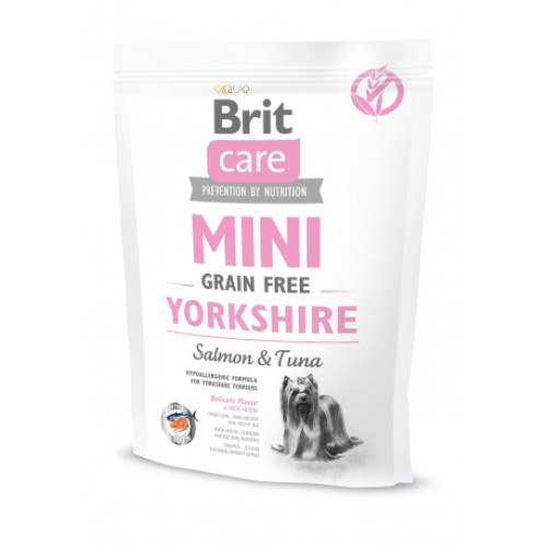 Сухий корм Brit Care Mini Grain Free Yorkshire для дорослих собак породи йоркширський терʼєр 400 гр