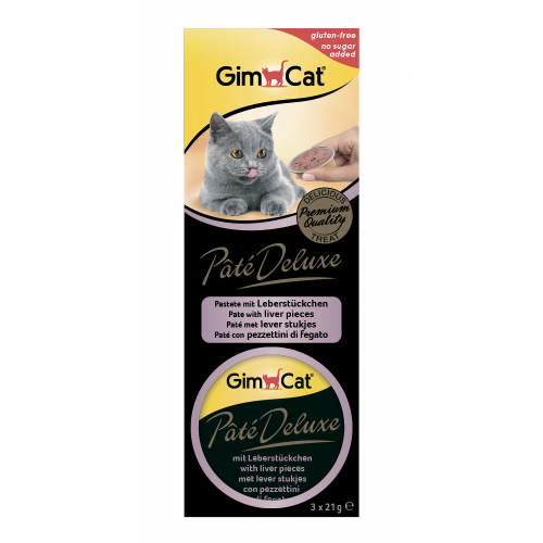 Влажный корм Gimpet GimCat Pate Deluxe с кусочками печени 3 х 21 г
