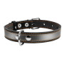 Нашийник для собак Collar зі світловідбиваючою стрічкою 20 мм 32-40 см Чорний