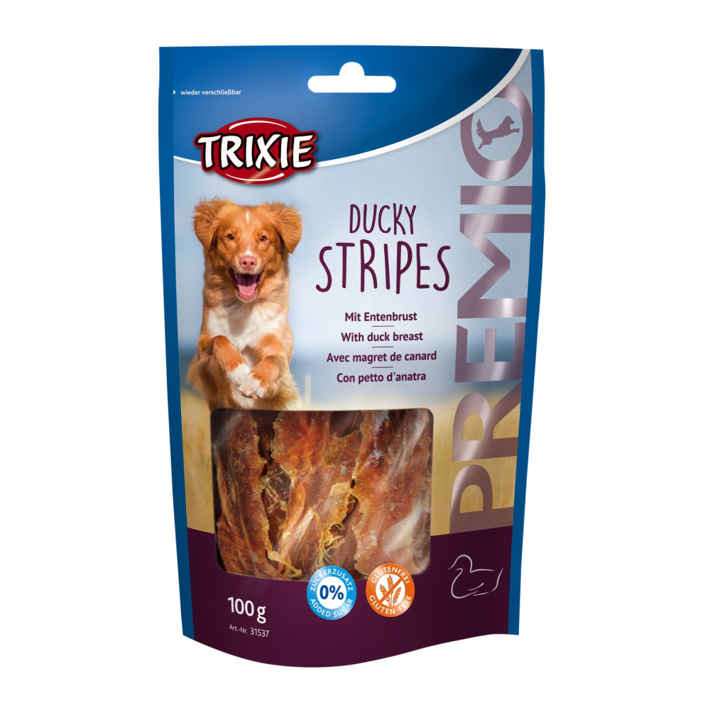 Ласощі для собак Trixie Premio Ducky Stripes качка 100 г