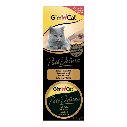 Вологий корм Gimpet GimCat Pate Deluxe з телятиною 3 х 21 г