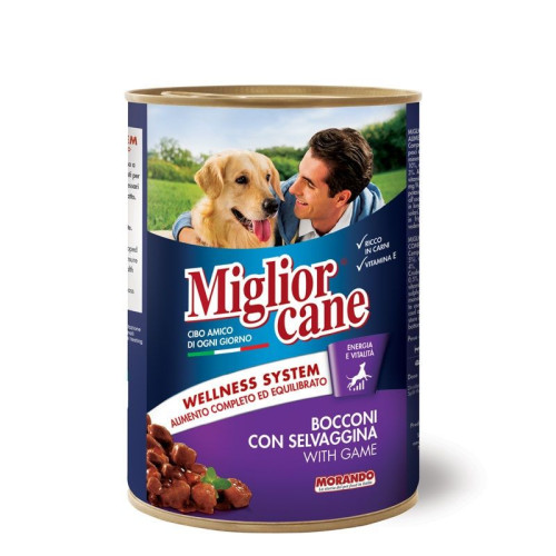 Вологий корм для собак Migliorcane 405 г (дичина)