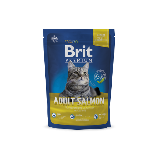 Сухой корм Brit Premium Adult Salmon для взрослых кошек с лососем 1.5 кг