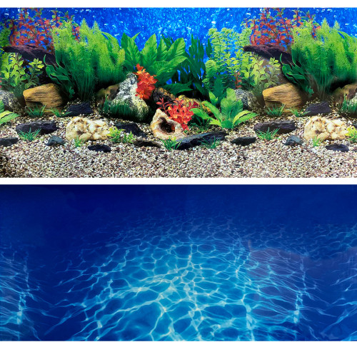 Фон для акваріума Marina двосторонній річка/океан 10 x 30 см