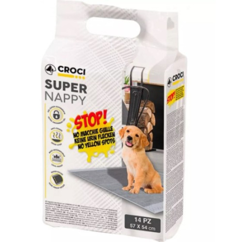 Пелюшки з активованим вугіллям "Super nappy" для собак, 57х54 см 14 шт