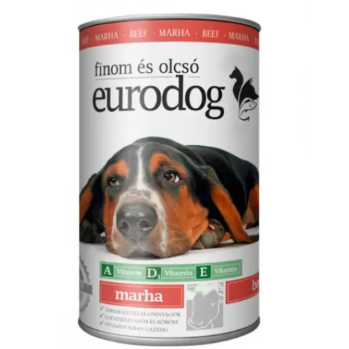 Консерва для собак EuroDog со вкусом говядины  1.24 кг