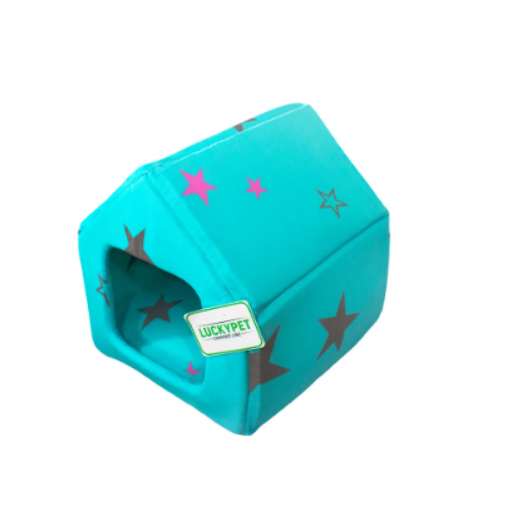 Будка - лежак для собак и кошек №1 Джесси "Lucky Pet", бирюзовый, 30х33х33см