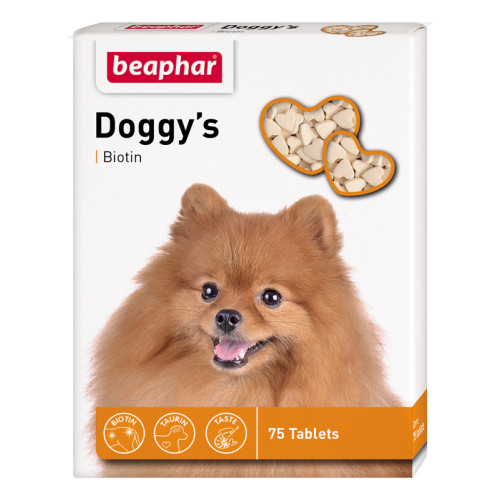 Витамины с биотином Beaphar Doggy's Biotin для взрослых собак 75 шт