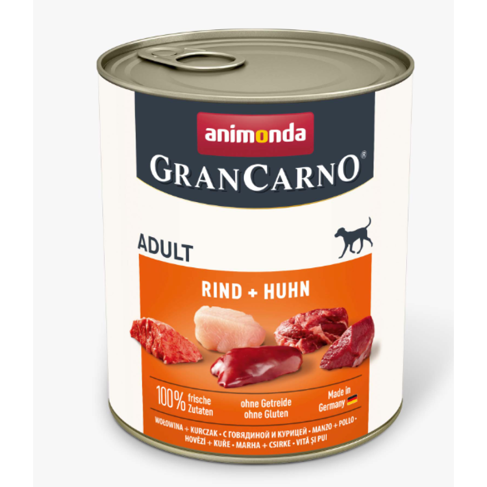 Консерва Animonda GranCarno Adult Beef + Chicken для собак, с говядиной и курицей		 400 (г)