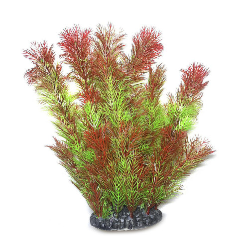 Искусственное растение для аквариума Aquatic Plants "Foxtail" красно-зеленое пышное 25 см