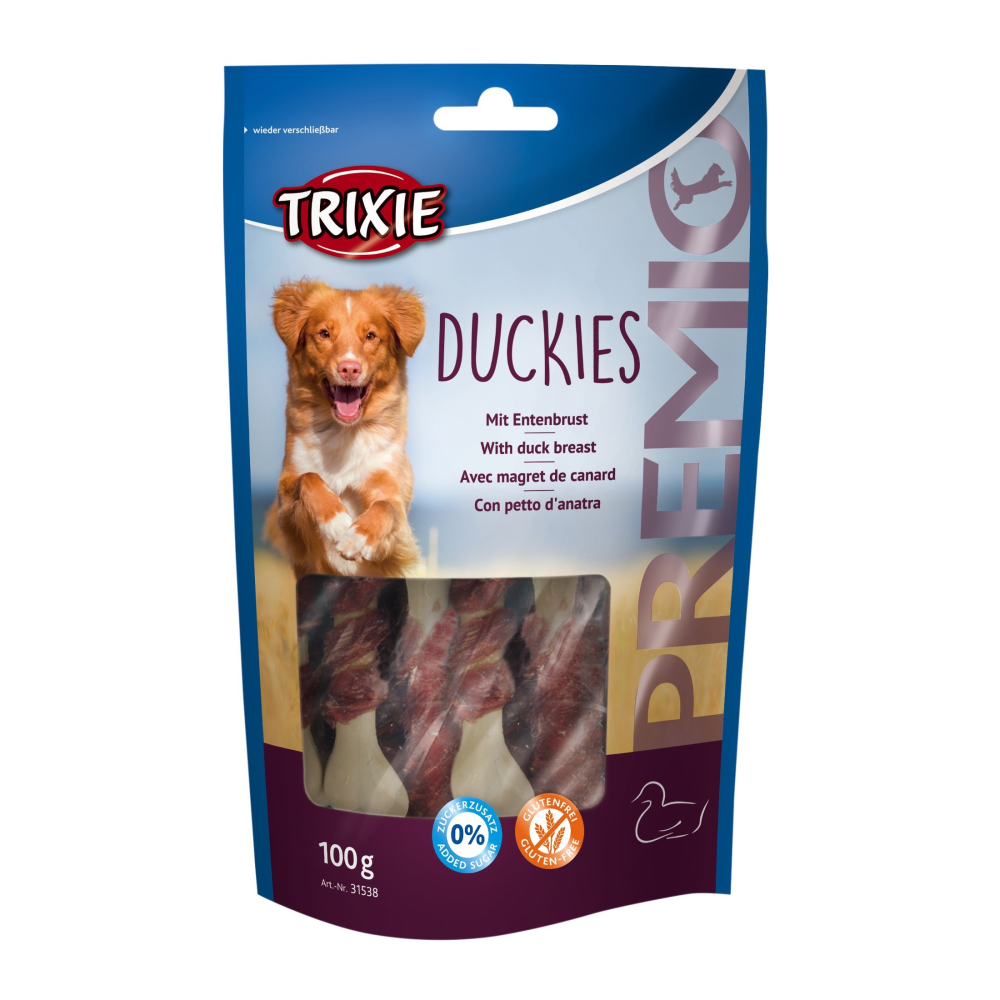 Ласощі для собак Trixie Premio Duckies качка з кальцієм 100 г