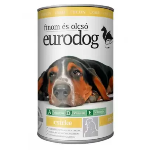 Консерва для собак EuroDog зі смаком курки 415 (г)