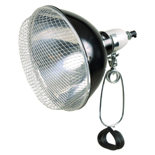 Лампа з відбивачем та затискачем/Плафон для лампи в тераріум із захистом Trixie 21*19см