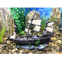Декорация для аквариума "Затонувший пиратский корабль" 23.5х7.5х17 (см)