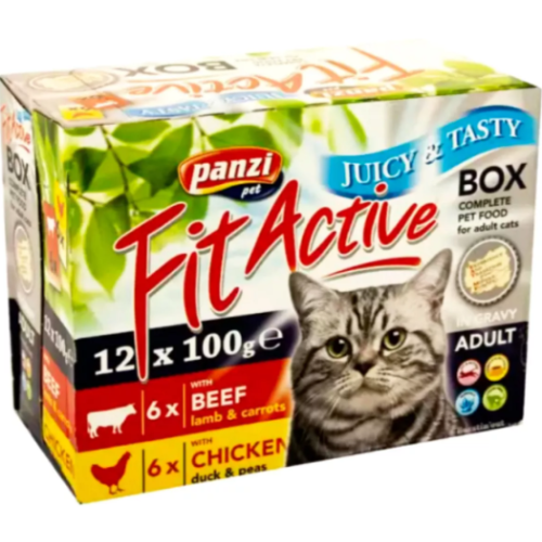 Вологий корм для кішок Panzi FitActive Cat Вox 12х100 г
