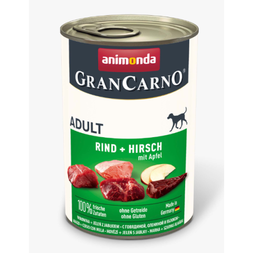 Консерва Animonda GranCarno Adult Beef + Venison with Apple для собак, говядина + оленина с яблоком 