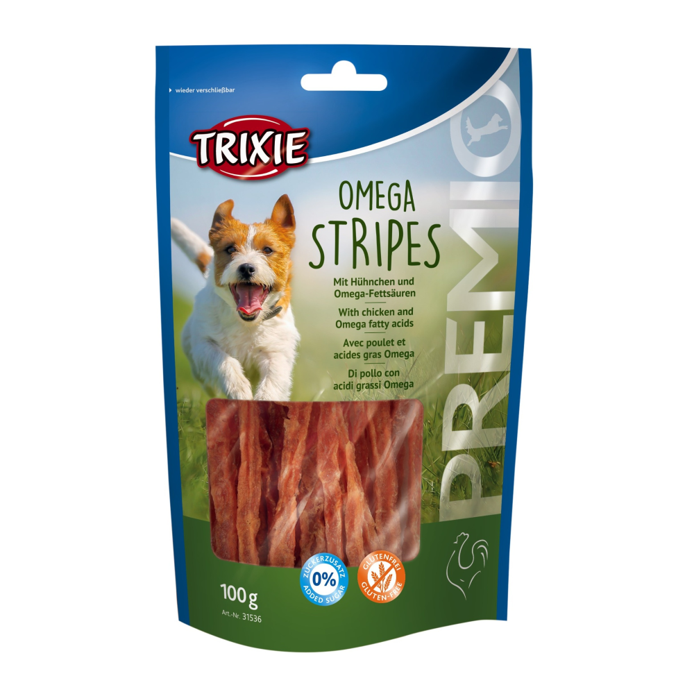 Лакомство для собак Trixie Premio Omega Stripes курица 100 г