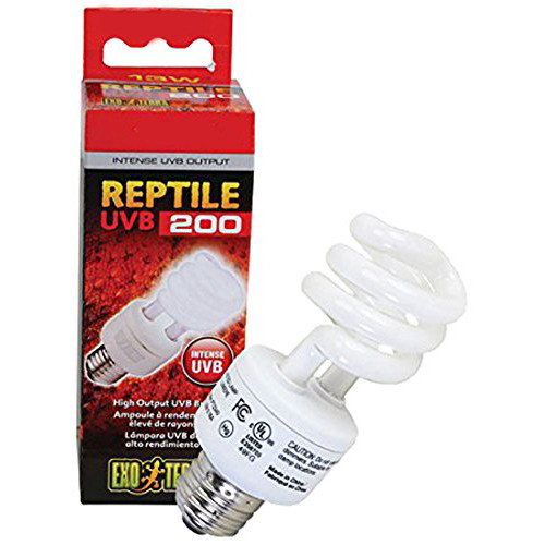 Ультрафіолетова лампа флуоресцентна для пустельного тераріуму Exo Terra Reptile UVB 200 Е27, 13 Вт