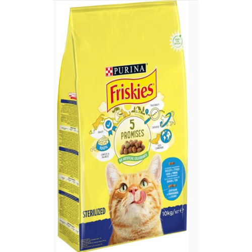 Сухий корм для стерилізованих кішок Friskies з лососем, тунцем та овочами 10 (кг) Сухий корм для стерилізованих кішок Friskies з лососем, тунцем та овочами 10 (кг)