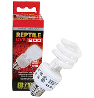 Ультрафіолетова лампа флуоресцентна для пустельного тераріуму Exo Terra Reptile UVB 200 Е27, 26 Вт