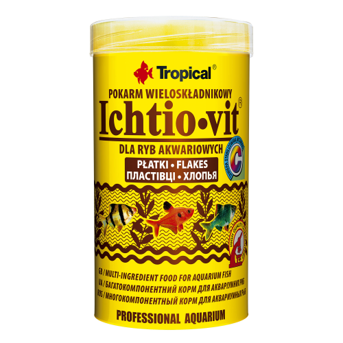 Корм для всіх акваріумних риб Tropical Ichtio-vit у пластівцях 250 мл (50 г)