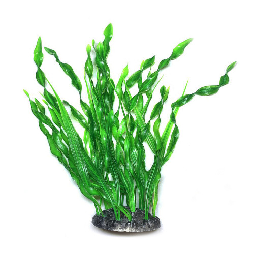 Штучна рослина для акваріума Aquatic Plants "Vallisneria" зелена рясна 25 см