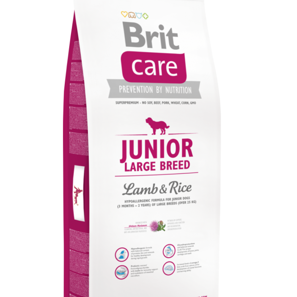 Сухой корм для щенков Brit Care Junior Large Lamb & Rice Poland ягненок рис 24 кг