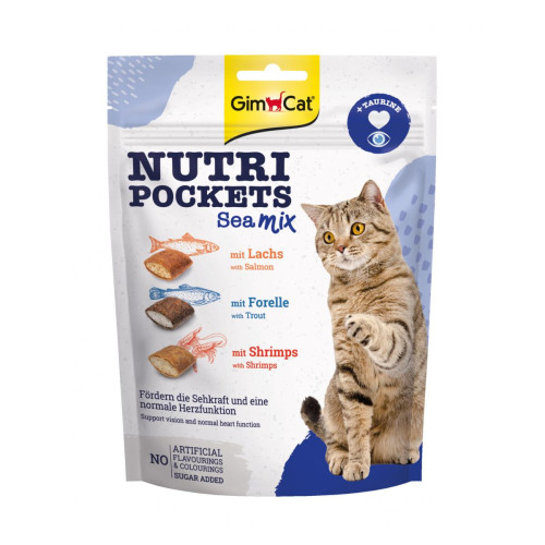 Лакомство для кошек GimCat Nutri Pockets Морской микс 150 г