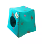 Домик-лежак Куб №1 Марс "Lucky Pet", бирюзовый, 36х36см