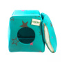 Домик-лежак Куб №1 Марс "Lucky Pet", бирюзовый, 36х36см