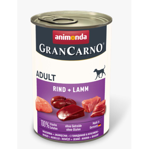 Консерва Animonda GranCarno Adult Beef + Lamb для собак, с говядиной и ягненком