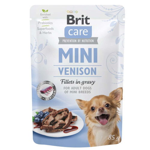 Вологий корм для собак Brit Care Mini з дичиною філе в соусі 85 г