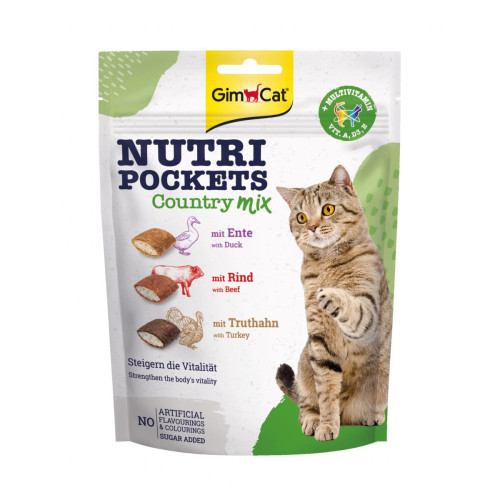 Ласощі для кішок GimCat Nutri Pockets Кантрі мікс 150 г
